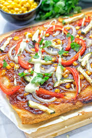 BBQ Veg pizza